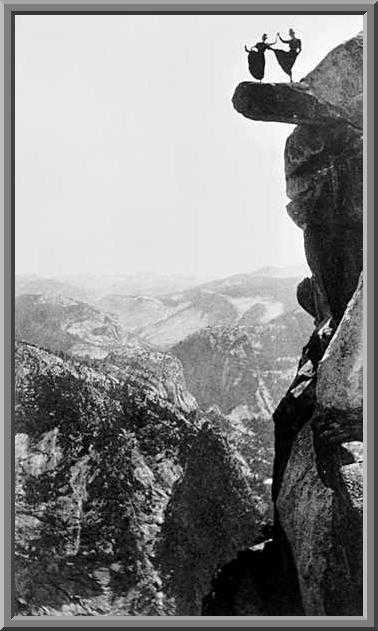 Glacier Point Overhanging Rock Montaa de Oro Living History -- Yosemite Visit Memory Book - Joyce Cory and Phoebe Adams