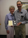 June 3, 2006, Grace and Jack Beigle receive special commemorative medallions from State Parks for their outstanding volunteer contributions. Greg 