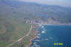 Cayucos from the air, new state park section Cayucos Bluffs